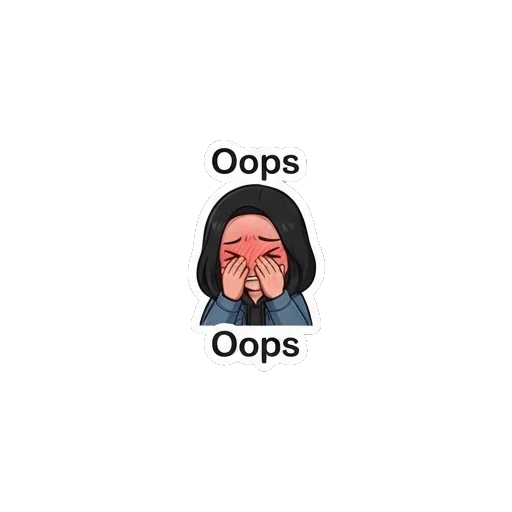 Embarrassed girl covering her face with both hands Cool Girl Daily Vibes sticker for expressive chats and social replies.