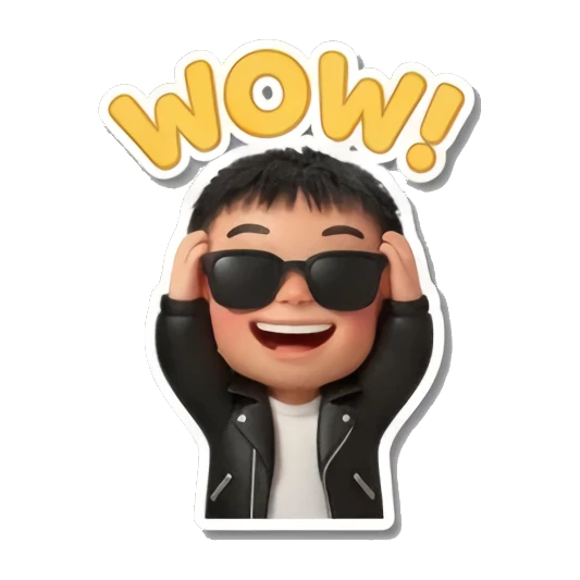 戴墨镜酷男孩 Little Boy's Moods sticker for expressive chats and social replies.