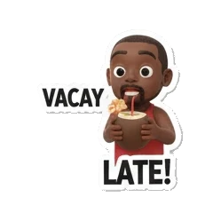 Surfer man sad on tiny island with palm tree, text SADNESS Surfing Dude Vibes sticker for expressive chats and social replies.
