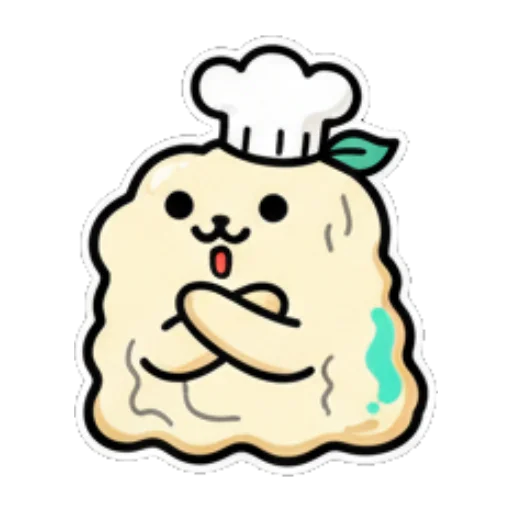 团子生气撅嘴不开心 Cute Chef Dumpling Stickers sticker for expressive chats and social replies.