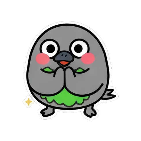 小鸟害羞捂嘴脸红 Cute Bird Emotions sticker for expressive chats and social replies.