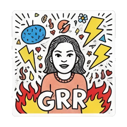 女孩愤怒咆哮 Pop Art Girl Daily Vibes sticker for expressive chats and social replies.