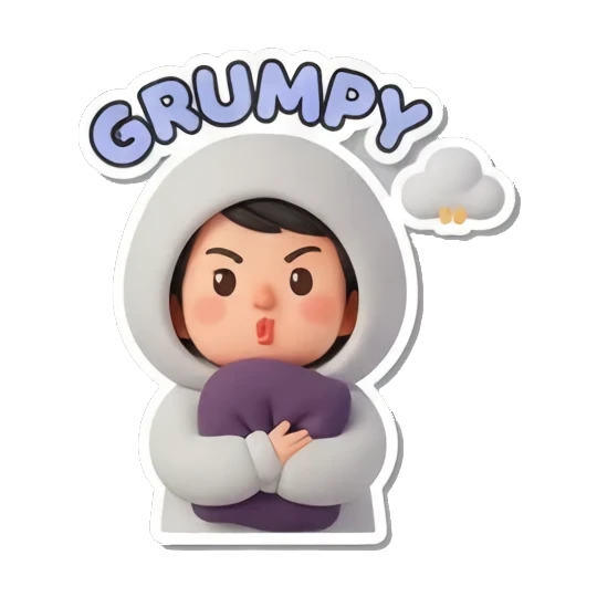 Sticker 5 from AI Sticker Pack, designed for expressive chats, social replies, and everyday reactions.
