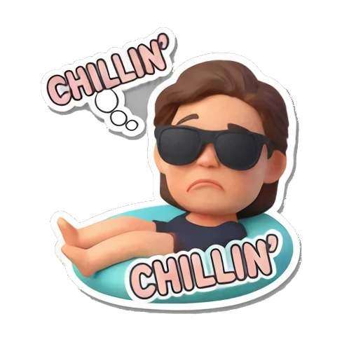 头脑风暴沮丧 Pop Mart Girl's Moods sticker for expressive chats and social replies.