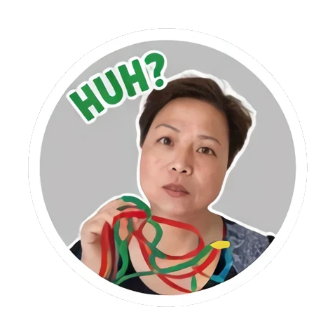 许愿的女性 Festive Faces Fun sticker for expressive chats and social replies.