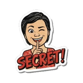 Mother character winking and whispering secret Retro Comic Mom Expressions sticker for expressive chats and social replies.