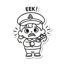 水手无奈摇头 Sailor's Expressive Adventures sticker for expressive chats and social replies.