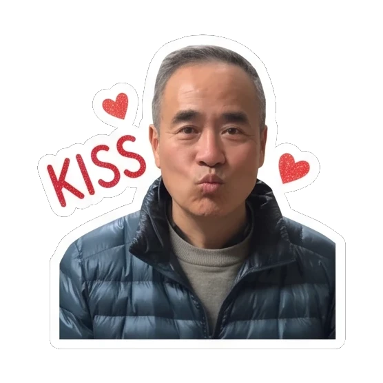 Dad clapping hands Cheerful Dad Daily Life sticker for expressive chats and social replies.