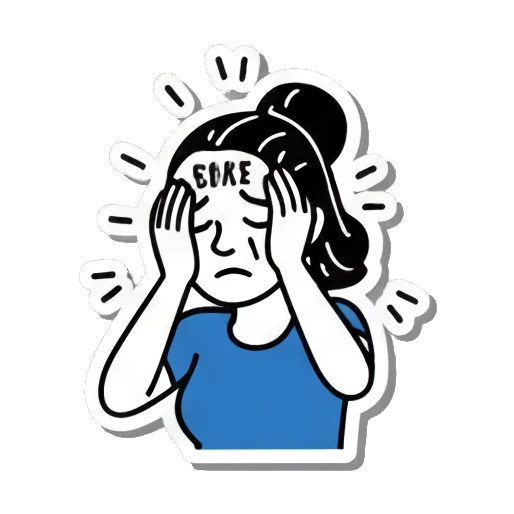 女孩疑惑HUH Pop Art Girl Expressions sticker for expressive chats and social replies.