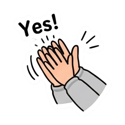 Boy clapping hands enthusiastically. Casual Boy Daily Vibes sticker for expressive chats and social replies.