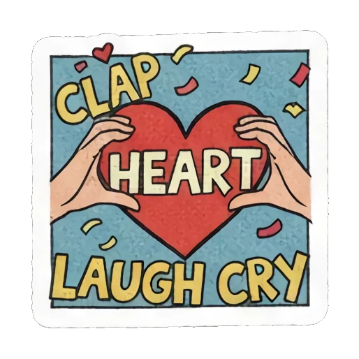 woman holding heart Retro Comic Daily Expressions sticker for expressive chats and social replies.