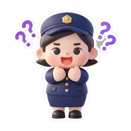 女警官竖起大拇指 Chibi Officer's Daily Life sticker for expressive chats and social replies.