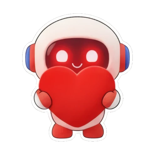 机器人愤怒冒火 Little Tech Buddy sticker for expressive chats and social replies.