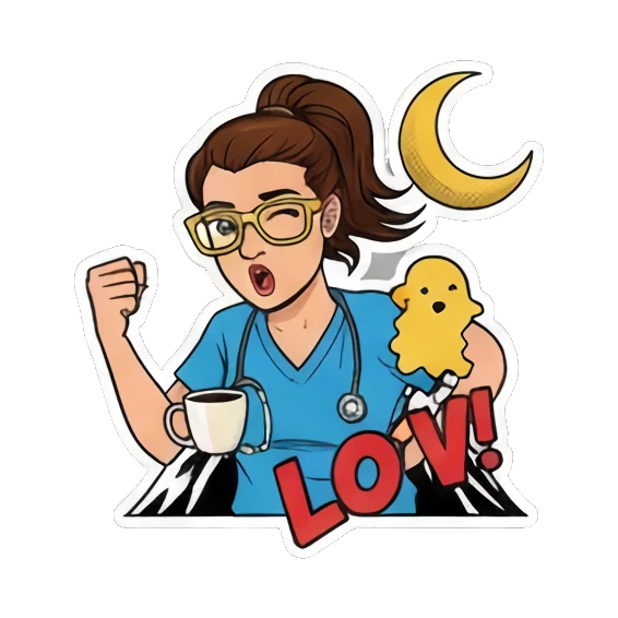 护士悲伤哭泣SADNESS Nurse Life Vibes sticker for expressive chats and social replies.