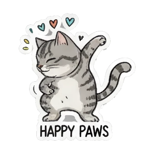 cat performing ballet moves Dancing Tabby Vibes sticker for expressive chats and social replies.