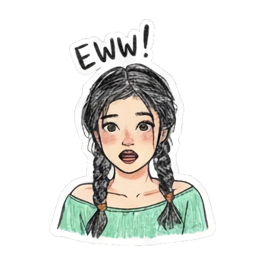 女孩说晚安 Girl's daily sticker for expressive chats and social replies.
