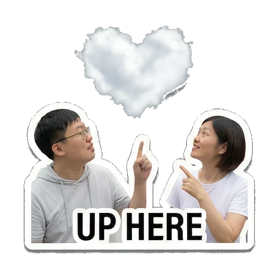 woman praying gesture Sweet Couple Moments sticker for expressive chats and social replies.