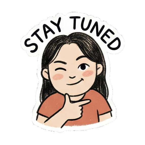 眨眼女孩STAY TUNED Fandom Girl's Daily Vibes sticker for expressive chats and social replies.