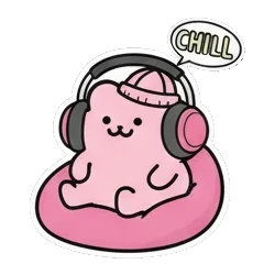 吹奏萨克斯风 Pinky Music Jam sticker for expressive chats and social replies.