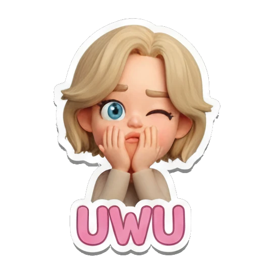 自信展示肌肉的女孩 Blonde Girl Daily Vibes sticker for expressive chats and social replies.