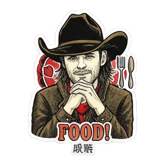 Failing gesture cowboy Vintage Cowboy Reactions sticker for expressive chats and social replies.