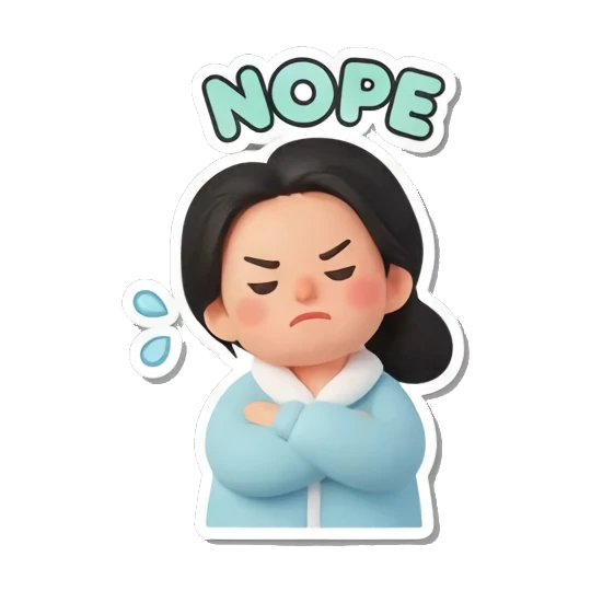 Sticker 3 from AI Sticker Pack, designed for expressive chats, social replies, and everyday reactions.