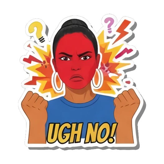 享受美食的女孩 Trendy Girl's Pop Art Moods sticker for expressive chats and social replies.