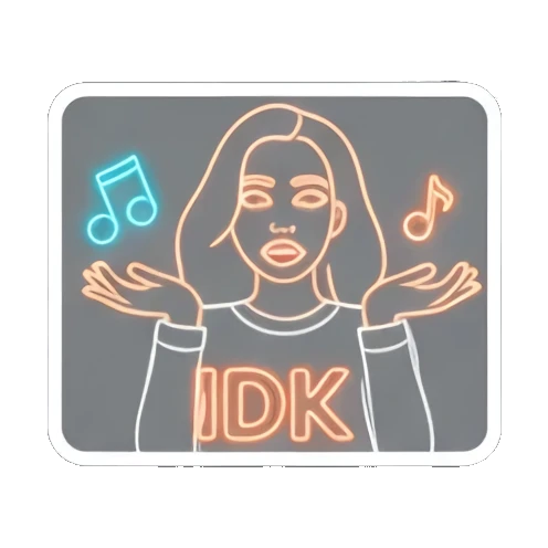平静放松Zen Neon Girl Daily sticker for expressive chats and social replies.