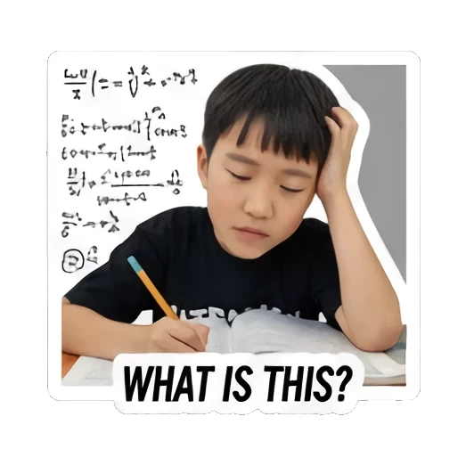 child sleeping on desk Little Student Struggles sticker for expressive chats and social replies.
