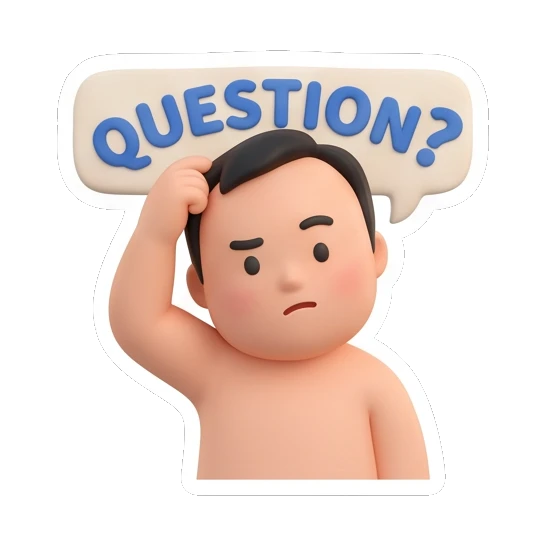 男孩挠头思考 Summer Boy Adventures sticker for expressive chats and social replies.