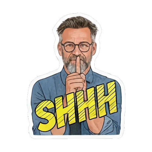眼镜男的日常 Mr. Expressive: Daily Reactions sticker for expressive chats and social replies.