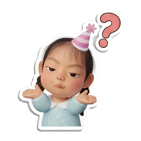 疑惑的小女孩 Little Girl Daily Vibes sticker for expressive chats and social replies.