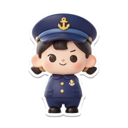 水手女孩双手插腰 Chibi Sailor's Daily Expressions sticker for expressive chats and social replies.