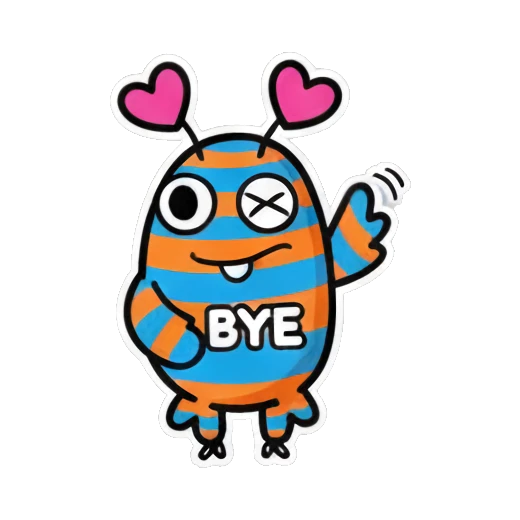 NO WAY拒绝 Striped Monster's Mood Diary sticker for expressive chats and social replies.