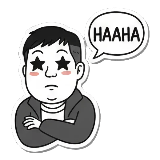 酷炫星星眼 Everyday Man Moods sticker for expressive chats and social replies.