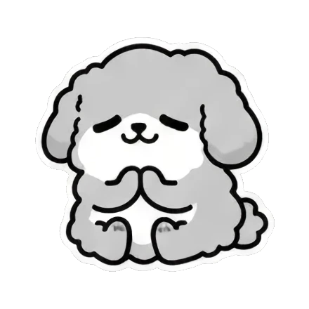 狗狗喜极而泣 Cute Fluffy Dog Stickers sticker for expressive chats and social replies.