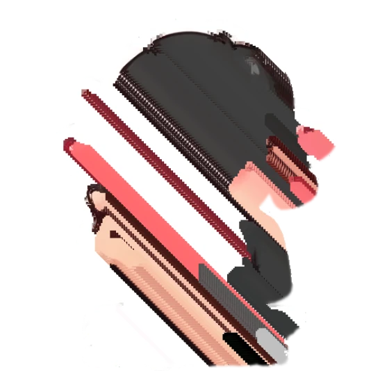 Man making a finger heart gesture, feeling loving and sweet. Office Professional Chibi sticker for expressive chats and social replies.