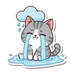 生气抱心 Chibi Tabby's Moods sticker for expressive chats and social replies.