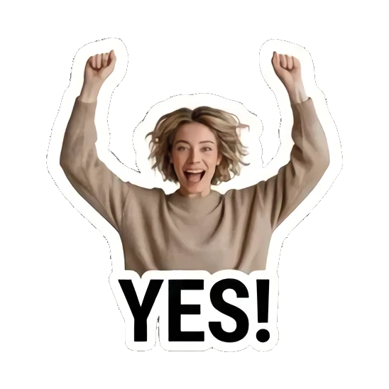 Sticker 5 from AI Sticker Pack, designed for expressive chats, social replies, and everyday reactions.