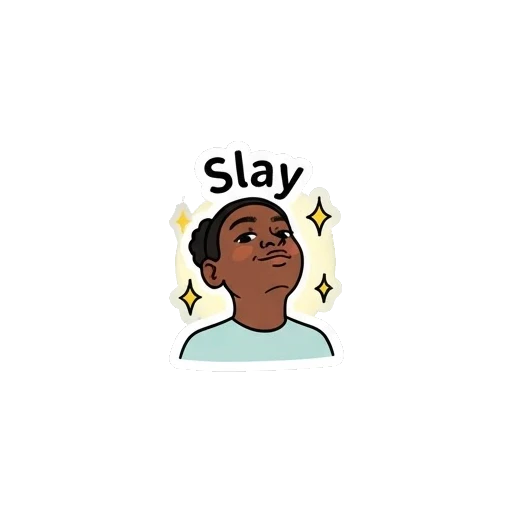 Young girl looking proud and slaying with a confident pose. Vibrant Daily Expressions sticker for expressive chats and social replies.