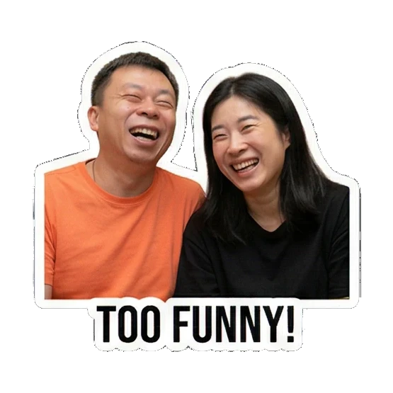couple laughing together Sweet Couple Moments sticker for expressive chats and social replies.