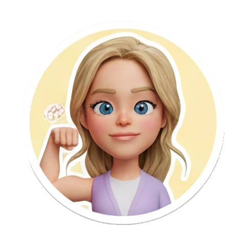 可爱少女形象 Blonde Girl Daily Vibes sticker for expressive chats and social replies.