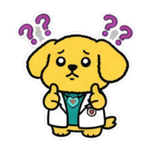 Happy dog giving thumbs up. Doctor Dog's Daily Life sticker for expressive chats and social replies.