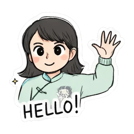 playful doodle style Daily Life of a Cheerful Girl sticker for expressive chats and social replies.