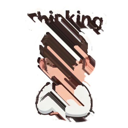 Man with beard and glasses thinking with hand on chin Gentle Bearded Man Daily sticker for expressive chats and social replies.