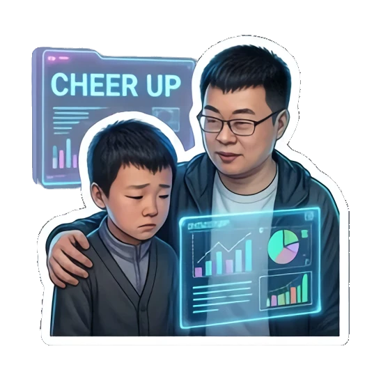 Sticker 9 from AI Sticker Pack, designed for expressive chats, social replies, and everyday reactions.