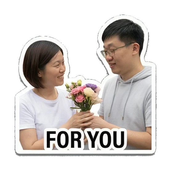 couple holding hands Sweet Couple Moments sticker for expressive chats and social replies.