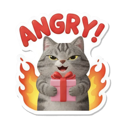 Sticker 4 from AI Sticker Pack, designed for expressive chats, social replies, and everyday reactions.