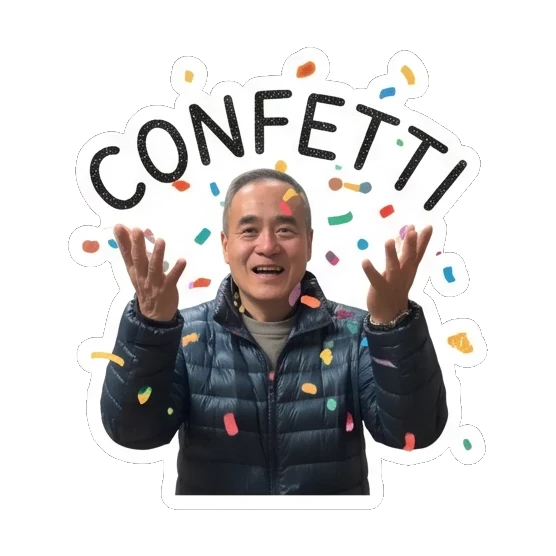 Dad blowing a kiss Cheerful Dad Daily Life sticker for expressive chats and social replies.