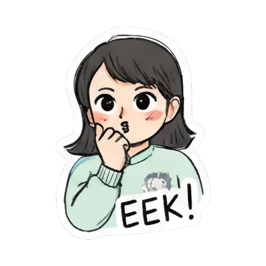 idea lightbulb Daily Life of a Cheerful Girl sticker for expressive chats and social replies.